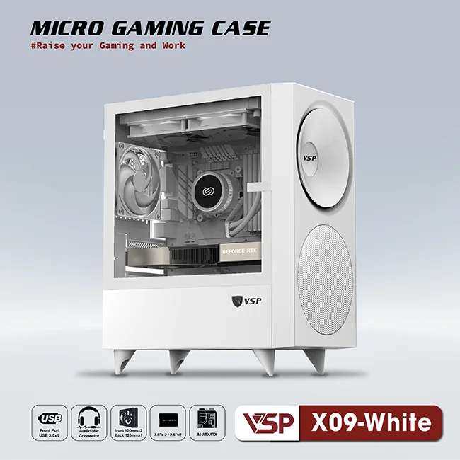 CASE VSP MICRO GAMING X09 – WHITE